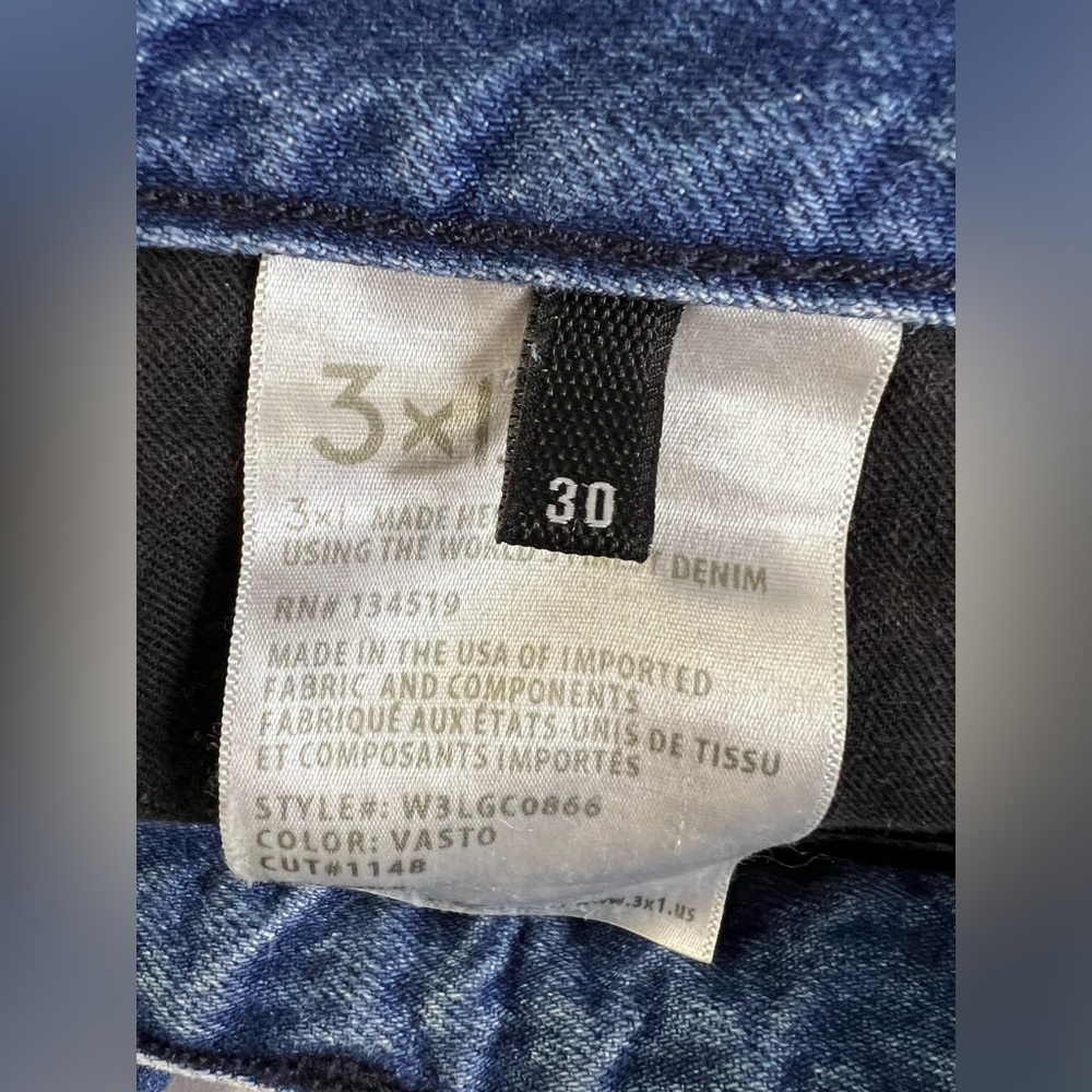 3x1 NYC‎ Womens Denim High Rise Medium Wash Flare Jeans Blue Size 30 Button Fly - Picture 5 of 11